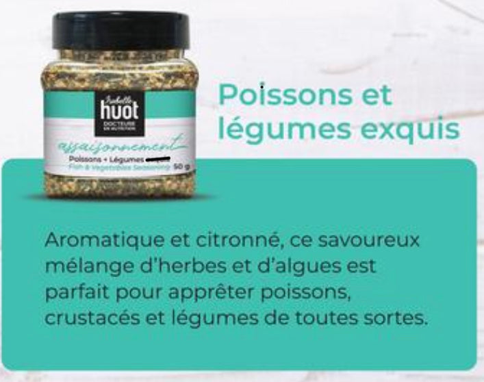 Assaisonnement Poissons exquis d'Isabelle Huot - Format: 100g
