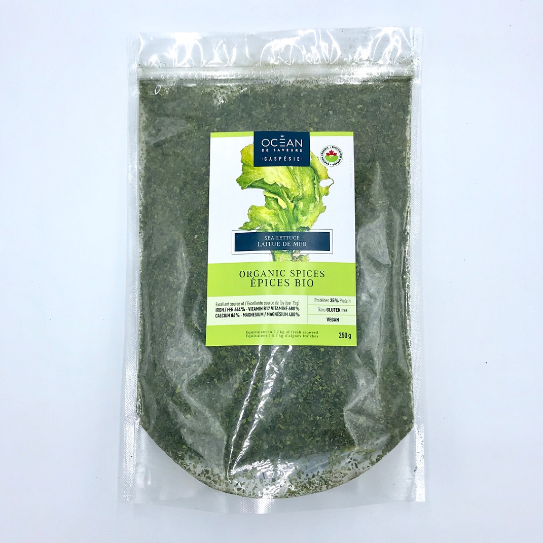 Laitue de mer (Sea lettuce) en flocons - Formats: 20g / 250g / 5lb / 10lb / 40lb