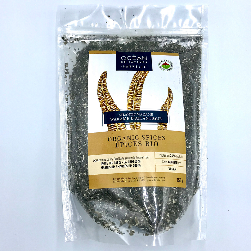 Wakamé d'Atlantique en flocons - Formats: 30g / 250g / 5lb / 10lb / 50lb