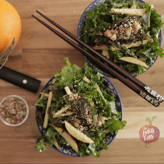 Salade de chou kale et algues Wakamé
